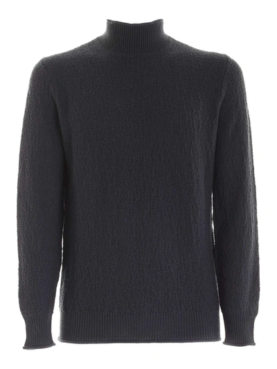 Kangra Cashmere High Neck Pullover In Dark Grey