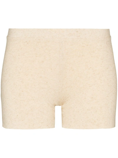 Fantabody Elasticated Waistband Fitted Shorts In Nude