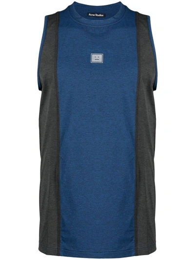 Acne Studios Colour Block Tank Top Teal Blue