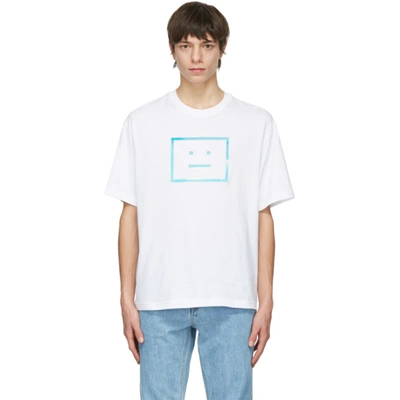 Acne Studios Metallic Face Logo T-shirt Optic White | ModeSens Acne Studios Metallic Face Logo T-shirt Optic White | ModeSens