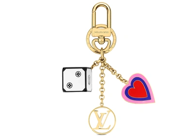 Pre-owned Louis Vuitton  Dice And Heart Bag Charm And Key Holder Game On
