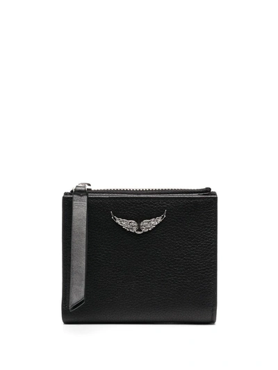 Zadig & Voltaire Billfold Leather Wallet In Black