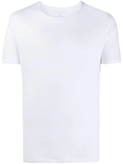 Majestic Rolled-edge Short Sleeve T-shirt In White