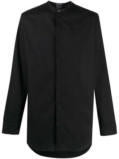 Ann Demeulemeester Long Shirt With Mandarin Collar In Black