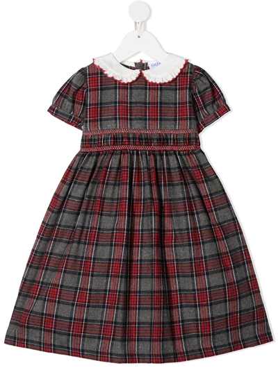 Siola Kids' Checked Flared Dress In Grey