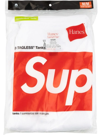 Supreme Hanes Three-pack Tank Tops In White