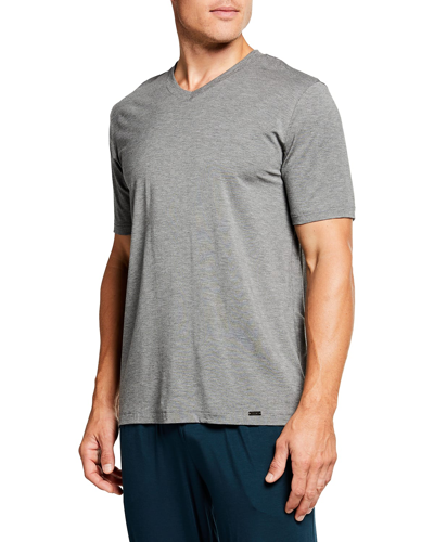 Hanro Superior Mercerised Stretch-cotton T-shirt In Grey