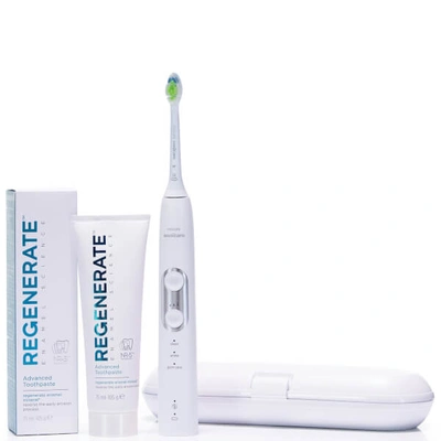 Philips Sonicare Electric Toothbrush And Regenerate Advanced Toothpaste Bundle - White