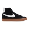 Nike Men's Blazer Mid 77's Suede High Top Casual Sneakers From Finish Line In Black