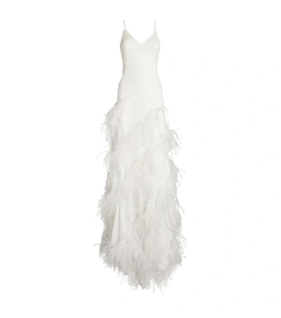 16arlington Feather-trim Clianthus Dress