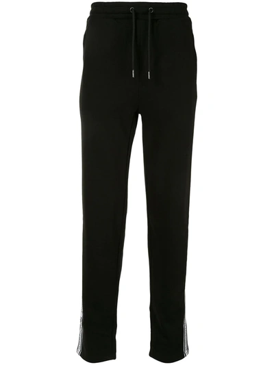 Karl Lagerfeld Logo Taped Track Trousers In Black