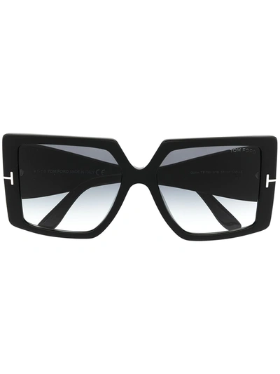 Tom Ford Quinn Square Frame Sunglasses In Schwarz
