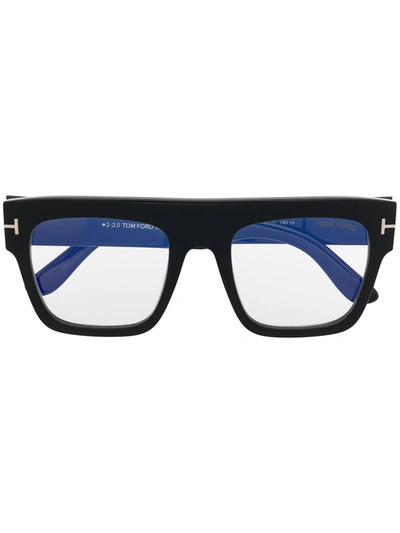 Tom Ford Square-frame Clear-lens Glasses In Black