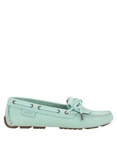 Aigle Loafers In Light Green