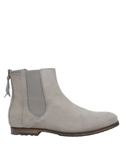 Aigle Ankle Boot In Light Grey