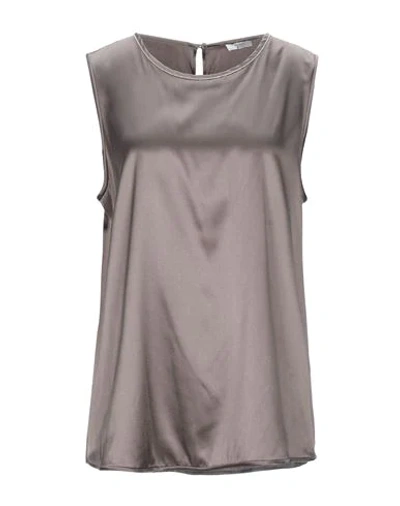 Peserico Shine Tank Top In Brown