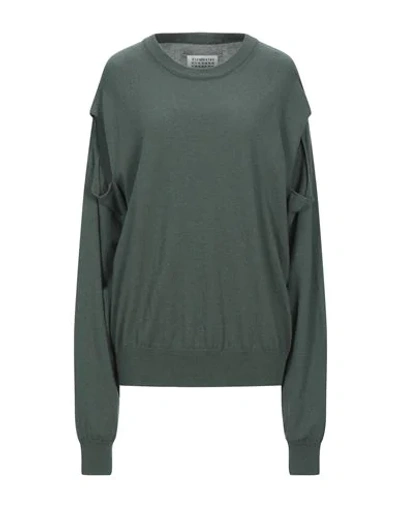 Maison Margiela Sweaters In Green