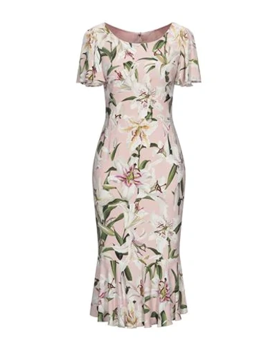 Dolce & Gabbana Midi Dresses In Pink