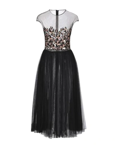 Elisabetta Franchi Midi Dresses In Black