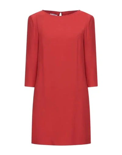 Dondup Short Dresses In Red