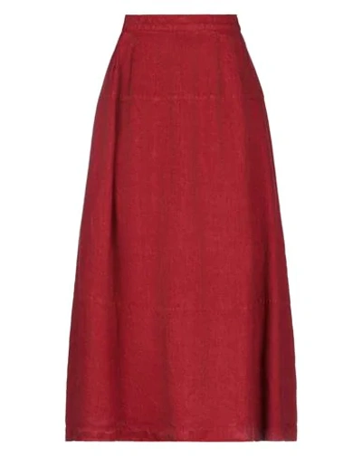 Aspesi Midi Skirts In Red