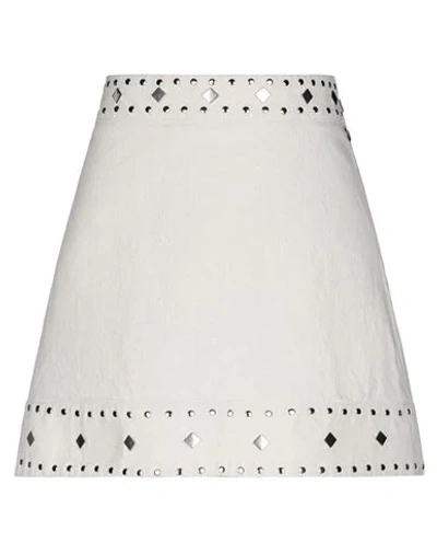 Twinset Denim Skirts In White