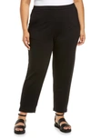 Eileen Fisher Slouch Fleece Ankle Pants In Black