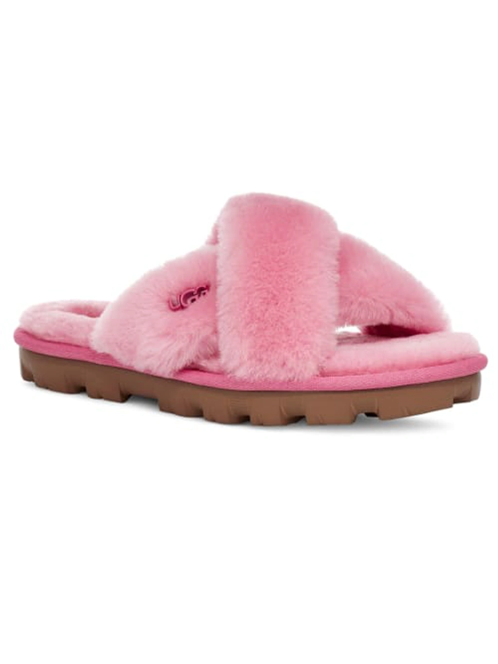 Beverly Pink Womens Fuzzette Ugg Slippers Ugg Fuzette Slides In