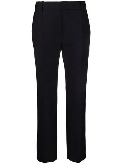 Valentino Straight Tailored Trousers In Blue