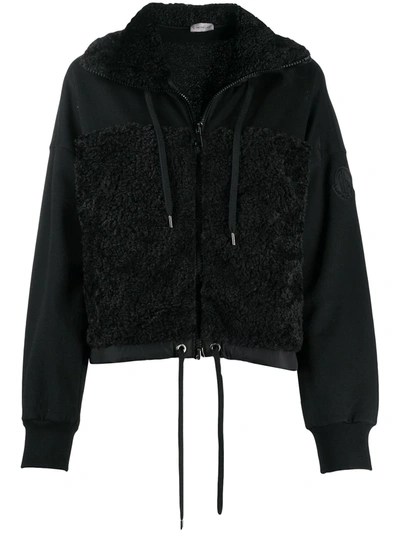 Moncler Maglia Zip-up Jacket In Black