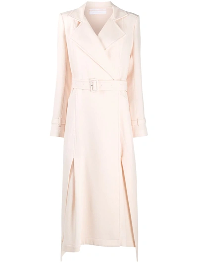 Roland Mouret Elbury Belted Trench Coat In Neutrals