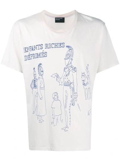 Enfants Riches Deprimes Cavalry Print T-shirt In Neutrals