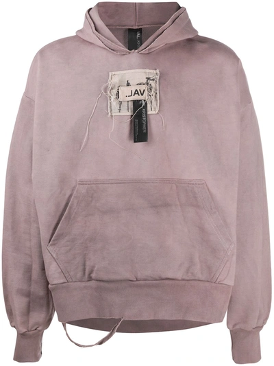 Val Kristopher Patch-appliqué Hooded Sweatshirt In Pink