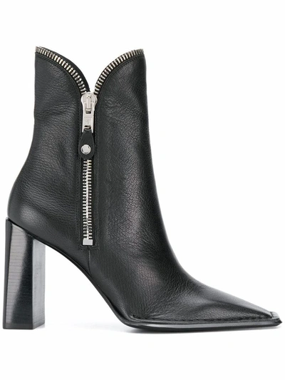 Alexander Wang Women's Black Leather Ankle Boots