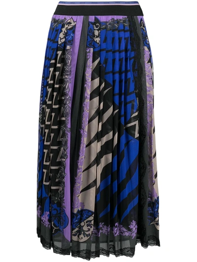 Koché X  Lupa Pleated Skirt In Black