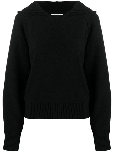 Ba&sh Hooded Wool-knit Jumper In Black