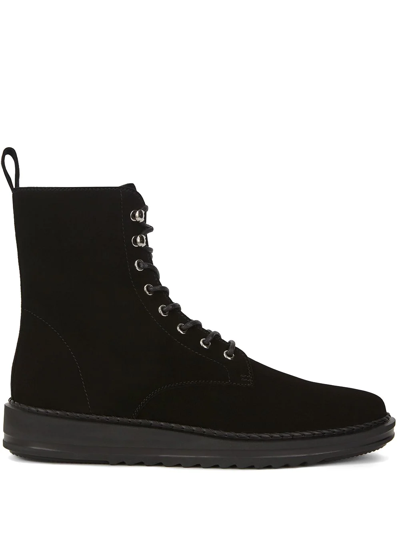 Giuseppe Zanotti Bassline Suede Cargo Boots In Black