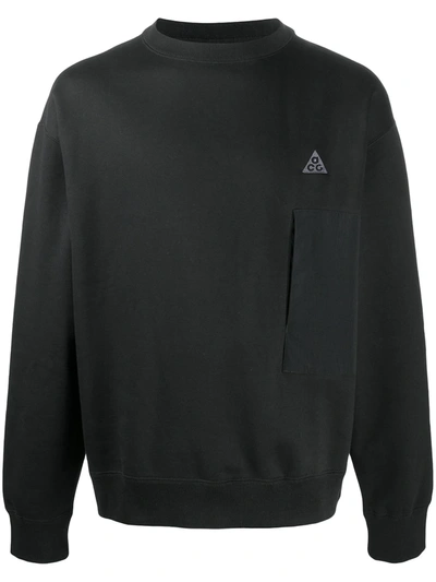 Nike Pouch-pocket Sweatshirt In Black