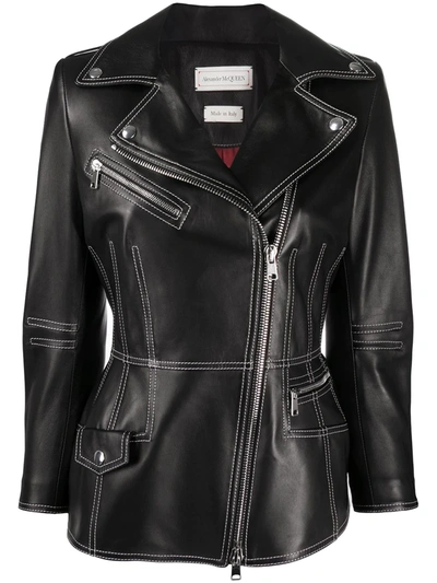 Alexander Mcqueen Biker Jacket In Black