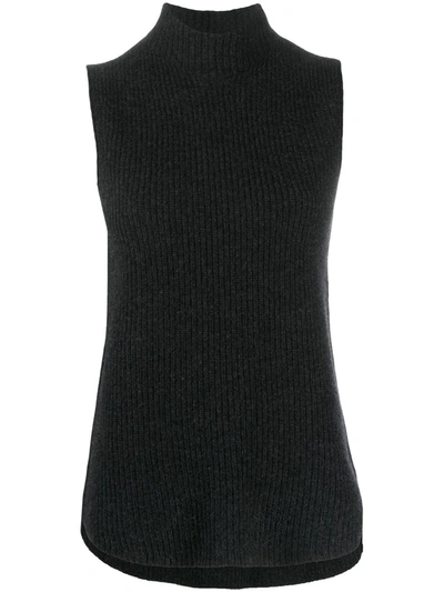 Theory Sleeveless Cashmere Jumper In Grey