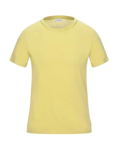 Saint Laurent T-shirts In Yellow