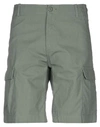 Carhartt Man Shorts & Bermuda Shorts Military Green Size 34 Cotton
