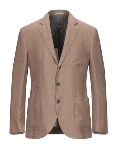 Brunello Cucinelli Suit Jackets In Brown
