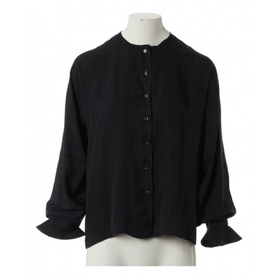 Pre-owned Pierre Cardin Silk Blouse In Black