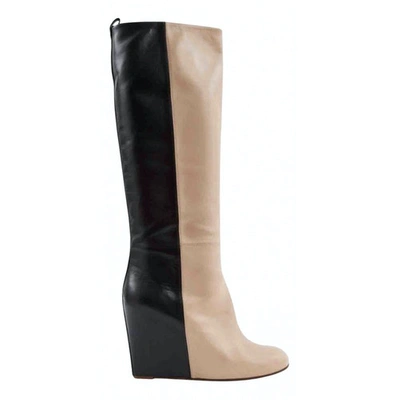 Pre-owned Celine Leather Boots In Multicolour