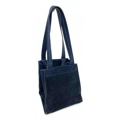 Pre-owned Max Mara Navy Suede Handbag