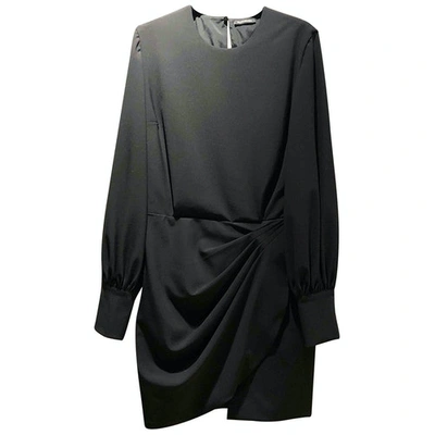 Pre-owned Wandering Wool Mini Dress In Black