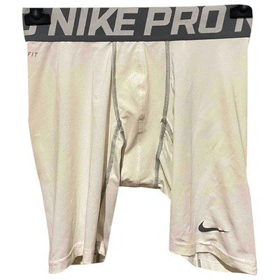 Pre-owned Nike White Polyester Trousers