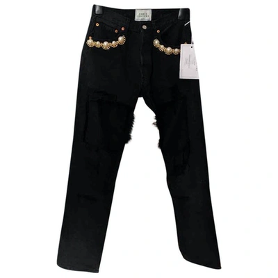 Pre-owned Forte Couture Straight Jeans In Black