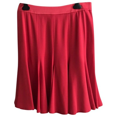 Pre-owned Paule Ka Mid-length Skirt In Red